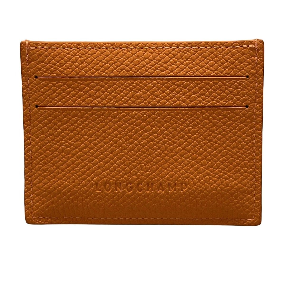 LONGCHAMP ロンシャン カードケース - オレンジ レザー