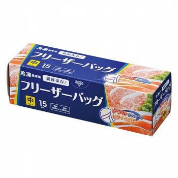 ジャパックス フリーザーバッグ 中 透明 15枚×24箱 WF02