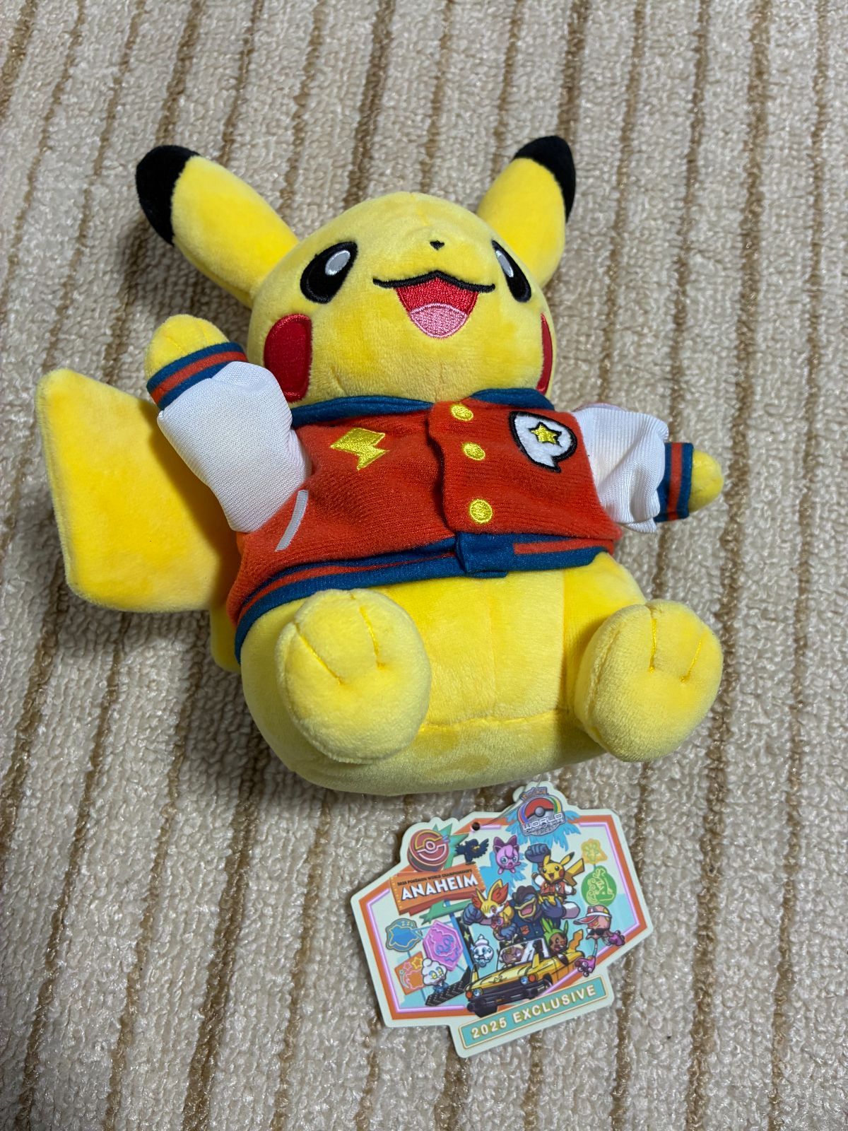 WCS2025アナハイム限定 ピカチュウ　ぬいぐるみ Y*様 WCS2025アナハイム限定 ピカチュウぬいぐるみ - メルカリ