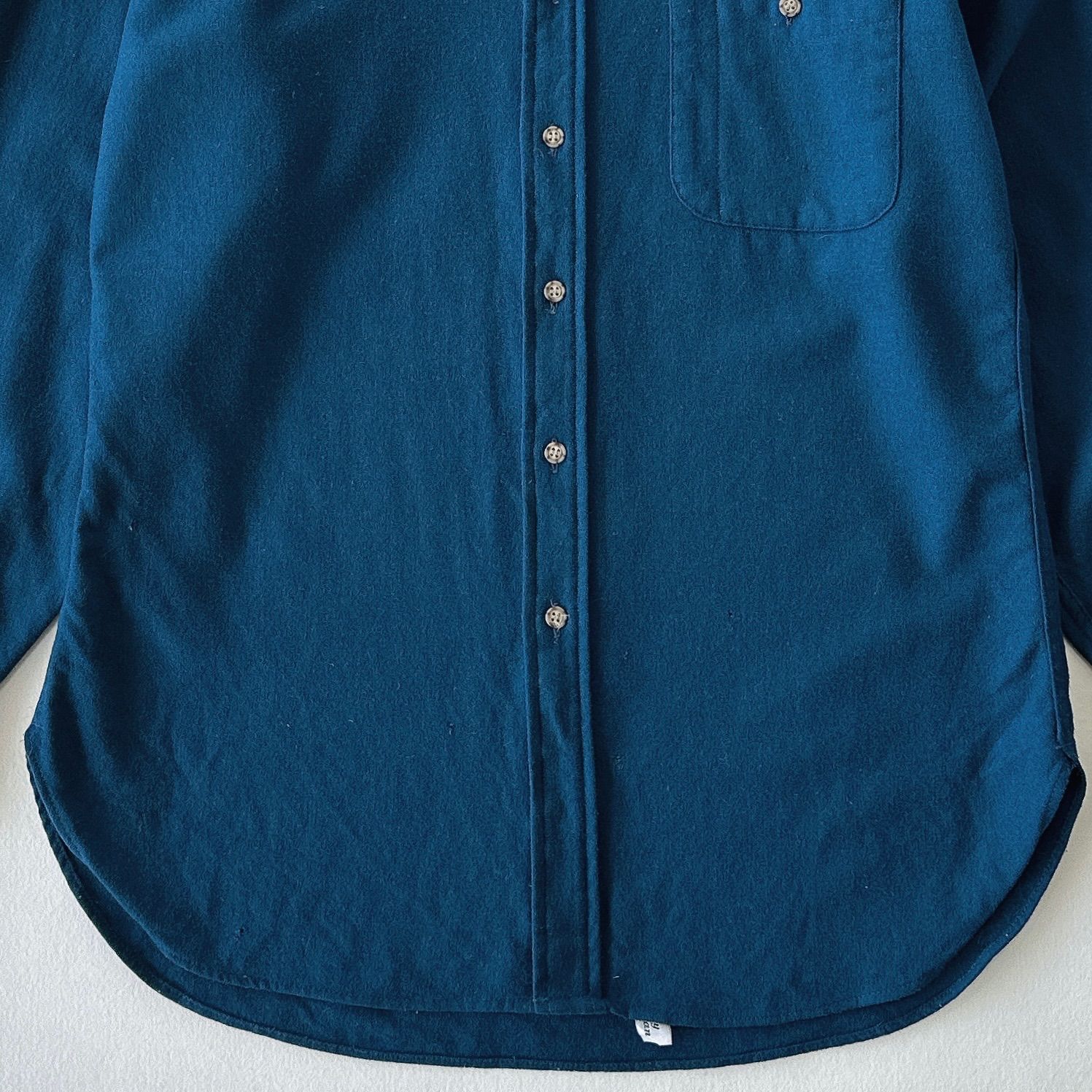 80s USA製 ペンドルトン ウールシャツ 無地 エルボーパッチ PENDLETON 