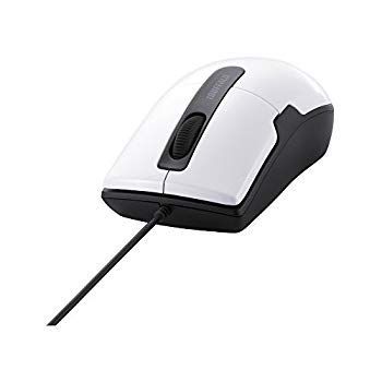 【中古】(未使用･未開封品)　BUFFALO 有線BlueLEDマウス 静音/3ボタン/Mサイズ ホワイト BSMBU26SMWH kmdlckf