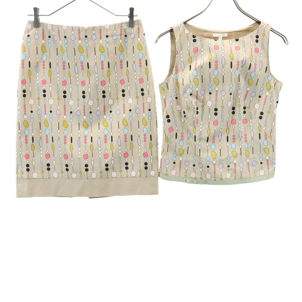 ポールカ スカートスーツ 上下セットアップ 40/38 ホワイト PAULE KA レディース PAULE KA ポールカ スカート38 ポールカ スカートスーツ 上下