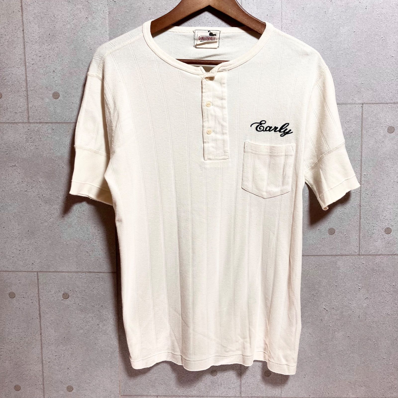 GANGSTERVILLE ギャングスタービル ヘンリーネック 長袖 Tシャツ