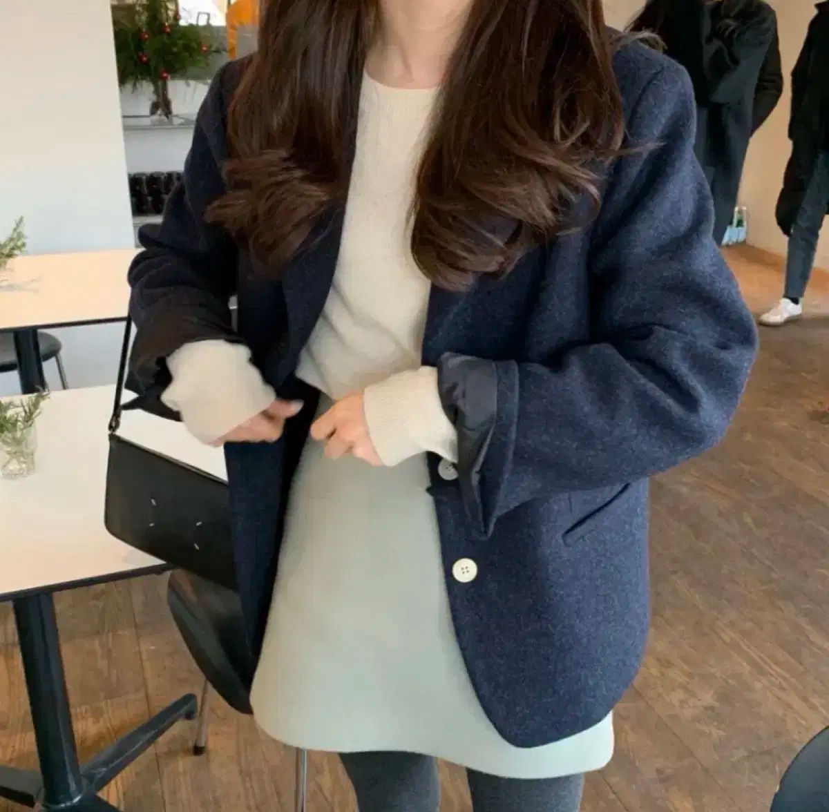 リエット ネイビー ウールジャケット