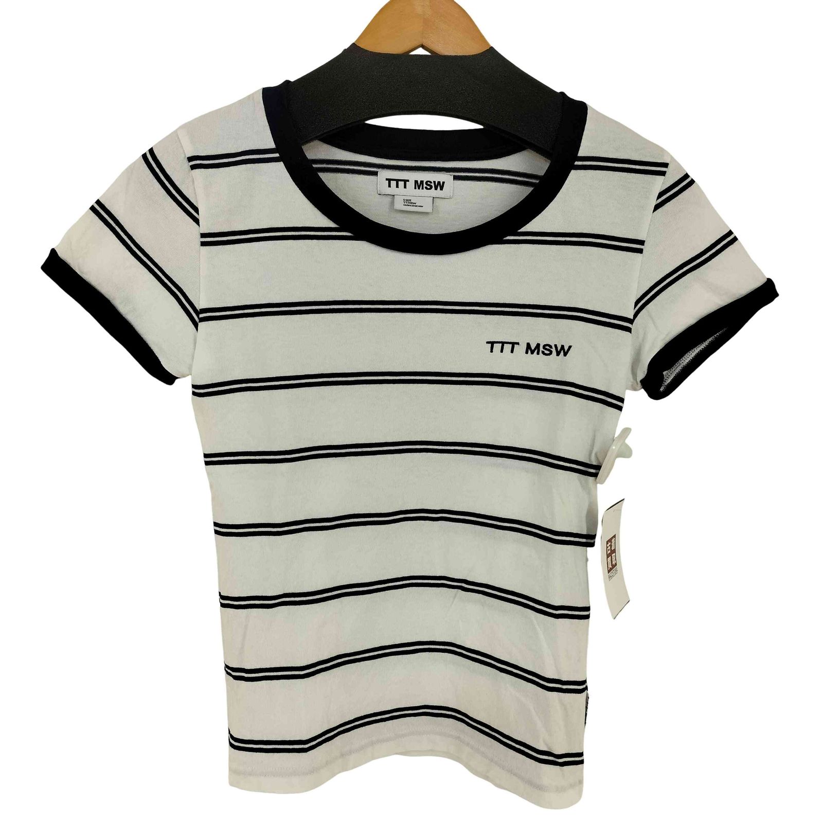 USED古着(ユーズドフルギ) TTT MSW Trim border tee ボーダーカットソー レディ 中古 古着 0122 ユーズドフルギ USED古着 TTT MSW Trim border tee ボーダー