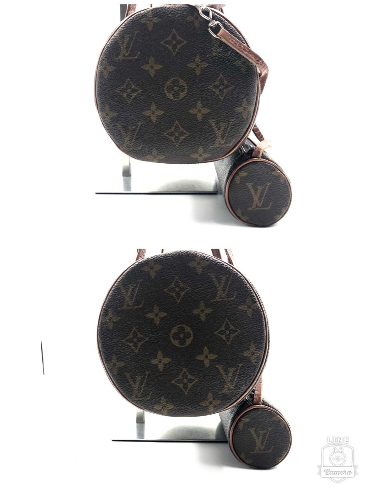 ルイヴィトン　パピヨン　ポーチ　モノグラム　ミニボストン □状態良好□鑑定済み□LOUIS VUITTON ルイヴィトン モノグラム