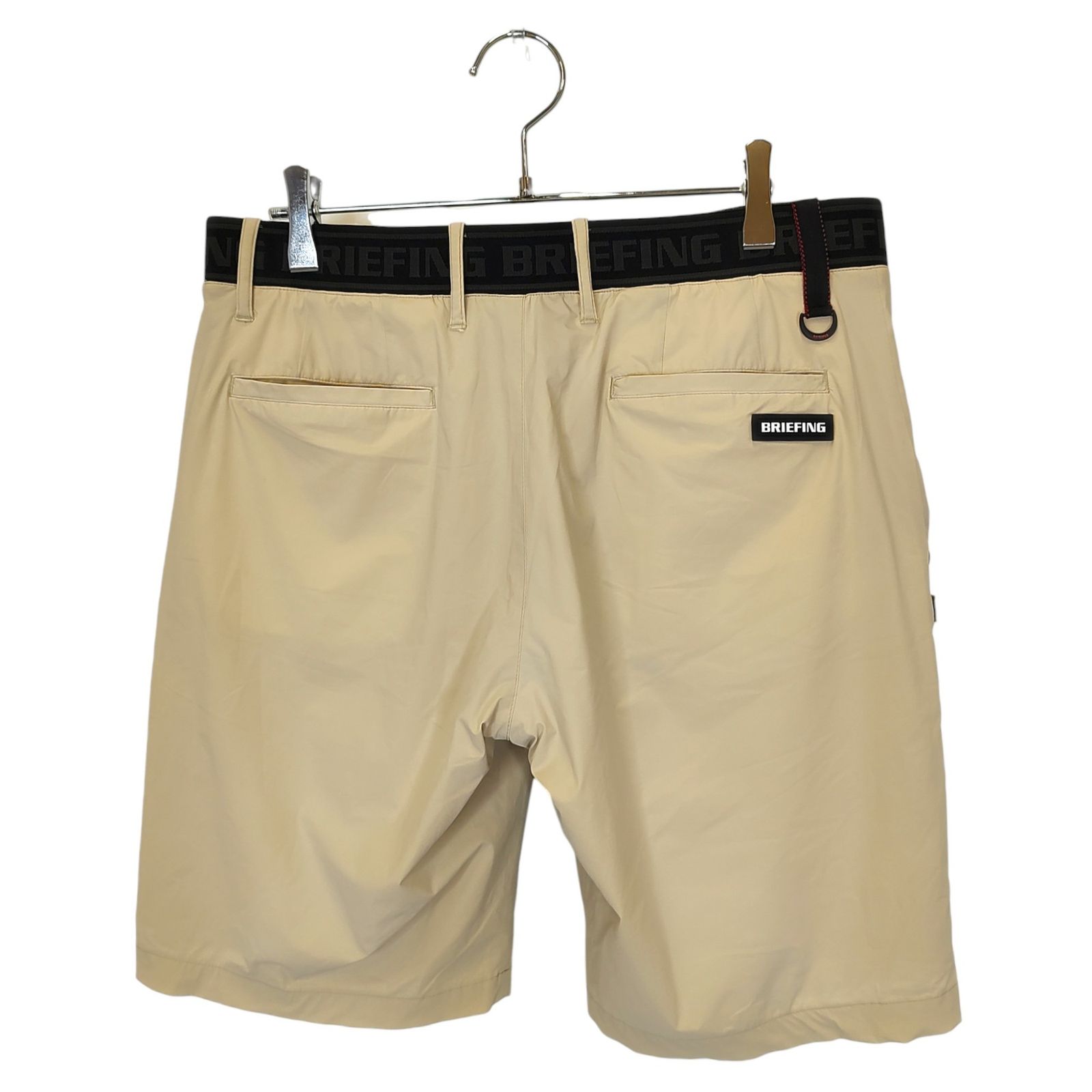 BRIEFING GOLF ブリーフィングゴルフ 23SS WR LOGO ELASTIC SHORT ロゴ ナイロン ショートパンツ BRG231M63 S ベージュ メンズ