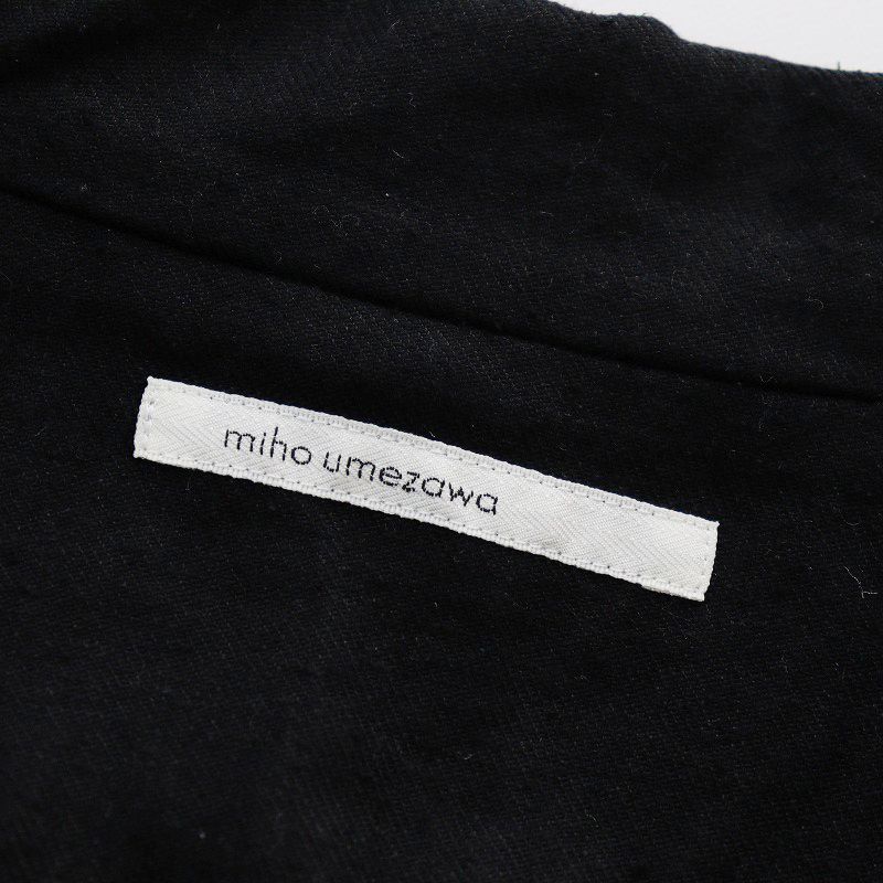 ミホウメザワ miho umezawa SILK LINEN TWILL open collared jacket