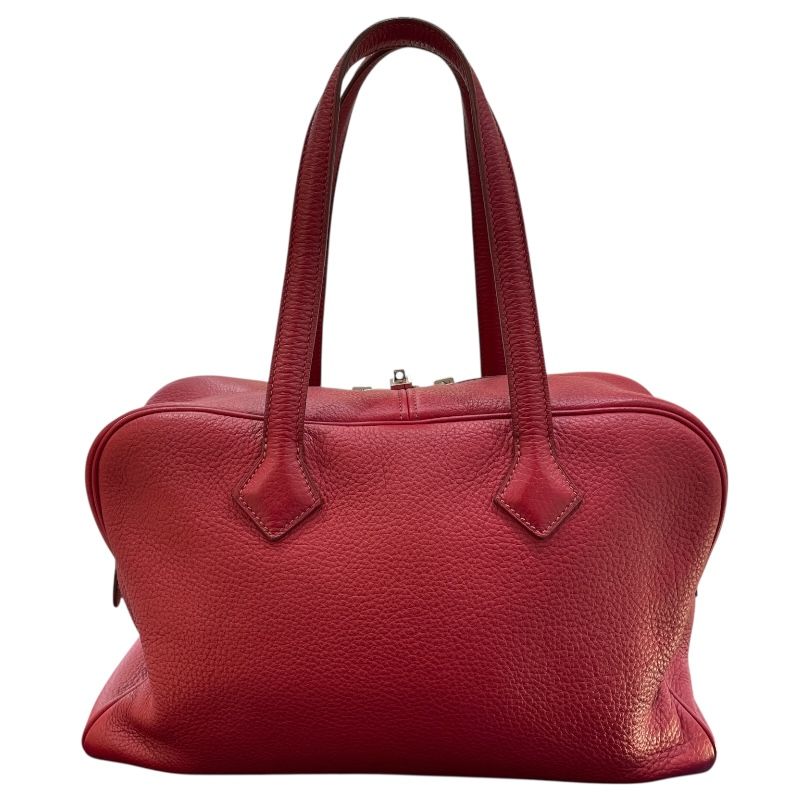 エルメス HERMES ヴィクトリア35 ▢L刻 ルージュカザック/SV金具