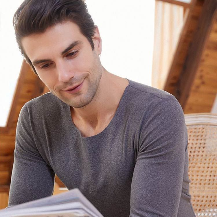 あったかインナー メンズ ヒートテック 防寒着 肌着 Vネック 長袖 吸湿発熱 秋冬用 保温インナー 裏起毛 ストレッチ 薄手 防寒インナー アンダーウェア インナーウェア 通気性 アンダーシャツ 大 perfmax329 WWW_KARIMZIABAT_FR