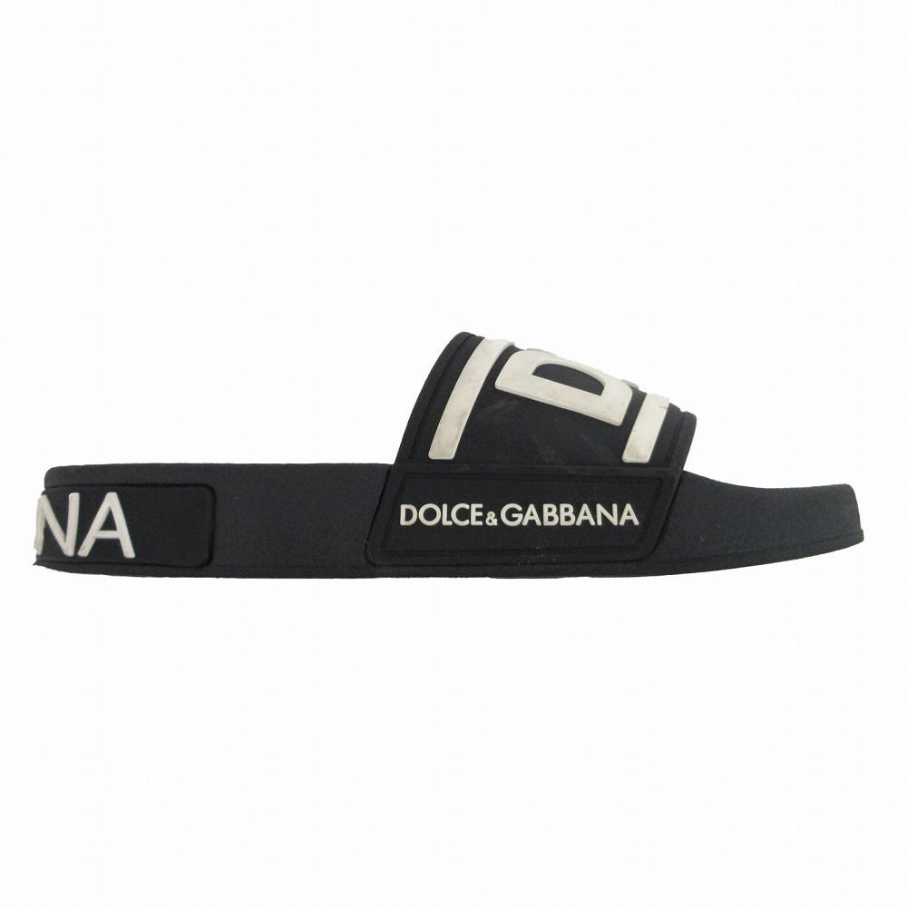 Dolce＆Gabbana ドルガバ DGロゴ サンダル マルチカラーのメンズ ビーチスライドサンダル ラバー DGロゴ