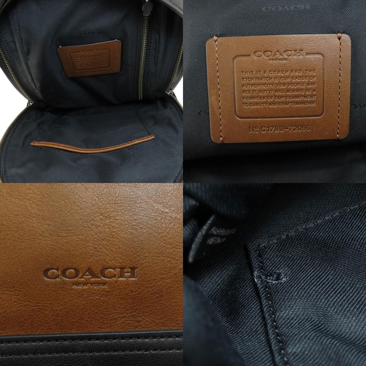 COACH コーチ 72096 ワンショルダー シンプルロゴ ボディバッグ レザー