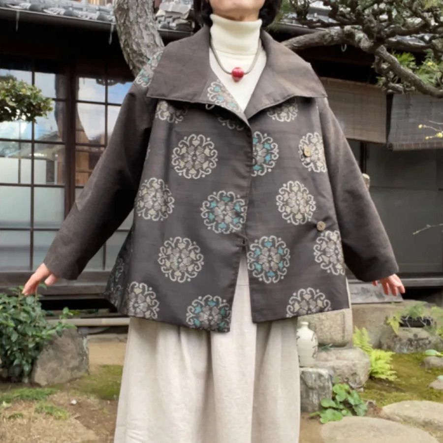 大島紬で作る【ダブルのジャケット】実寸大型紙 - メルカリ