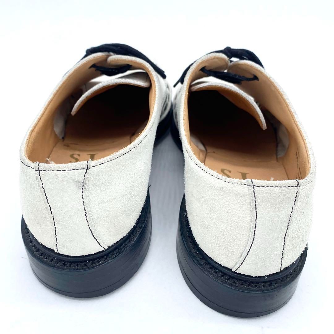  A 13408 Y s×ジョージコックス ホワイトスエード クリーパーシューズ 5 ローファー 革靴 靴