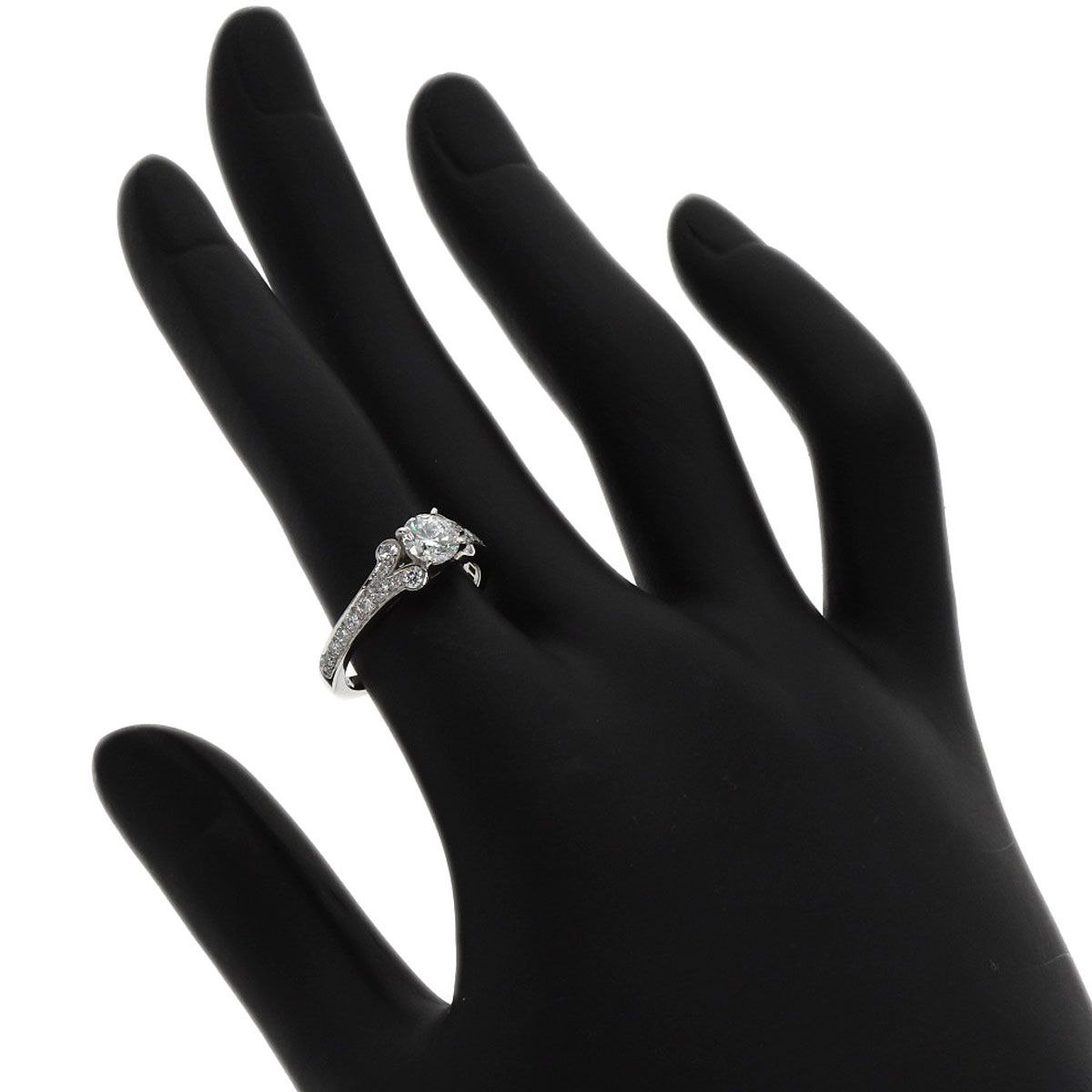Cartier Pt950 バレリーナ リング 3PD ダイヤ　EG0011 CARTIER カルティエ バレリーナ 3P ダイヤモンド #51 リング