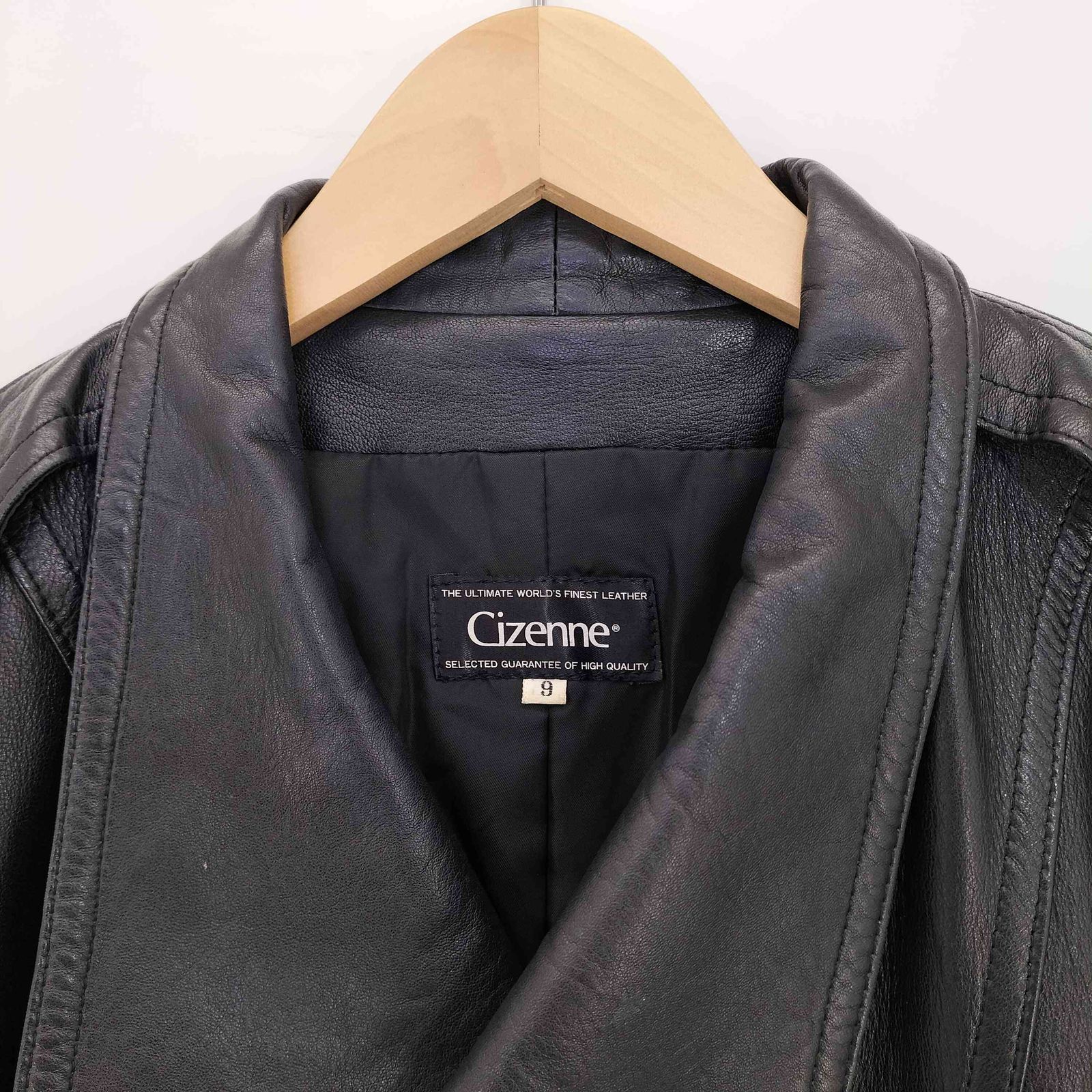 ユーズドフルギ USED古着 ダブルブレスト レザージャケット メンズ 9  