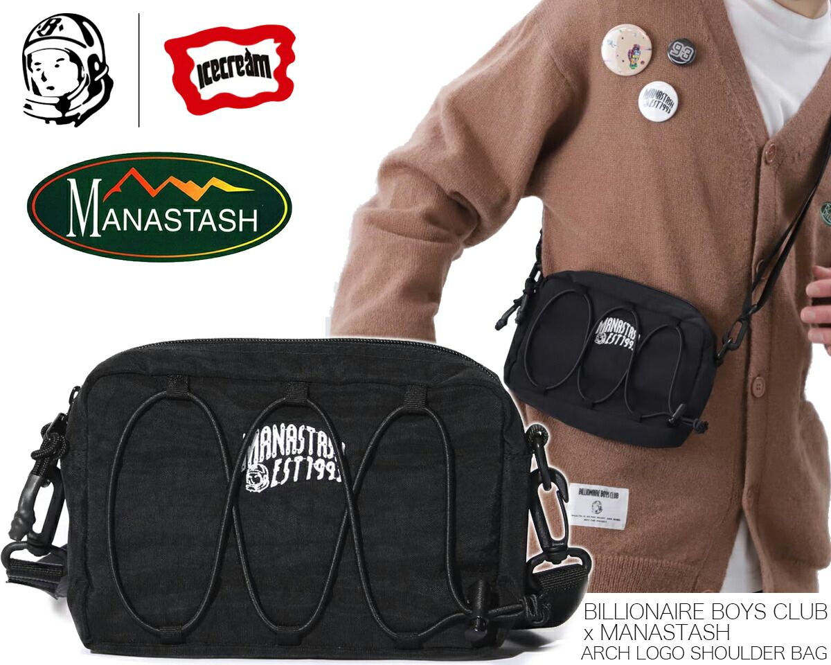 ビリオネアボーイズクラブ × マナスタッシュ アーチ ロゴ ショルダーバッグ MANASTASH BILLIONAIRE BOYS CLUB|BBC ARCH LOGO SHOULDER BAG 792-4276001-010