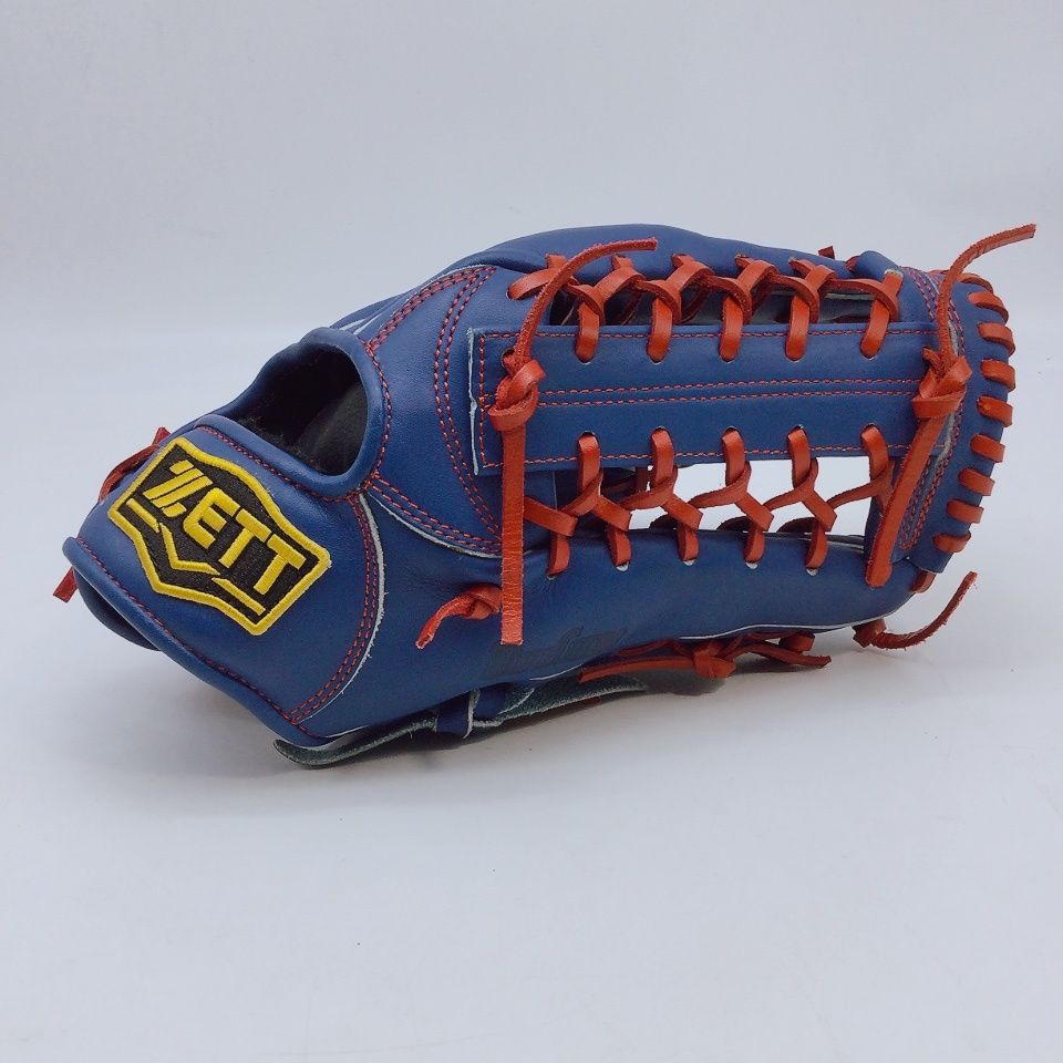 2346 【美品】ZETT 軟式グローブ 右利き オールラウンド用 牛革 BRGB34540 DUAL CATCH デュアルキャッチ ゼット 右投げ