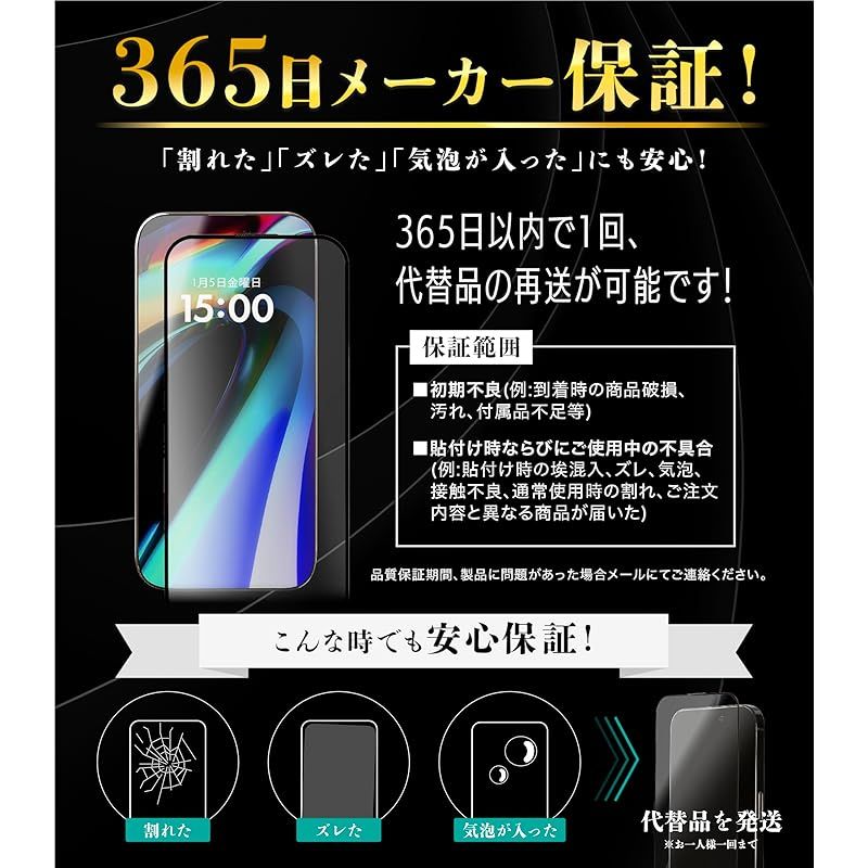 プレミアムガラスフィルムiPhone14Pro 覗き見防止+強化カメラ保護フィルム 動画でなるほど！万能貼り合わせ機でズレない 埃除去 気泡なし  指紋防止 老眼シニアでもキレイに貼れる！スマホ守るアイフォン14プロ用 0 - メルカリ