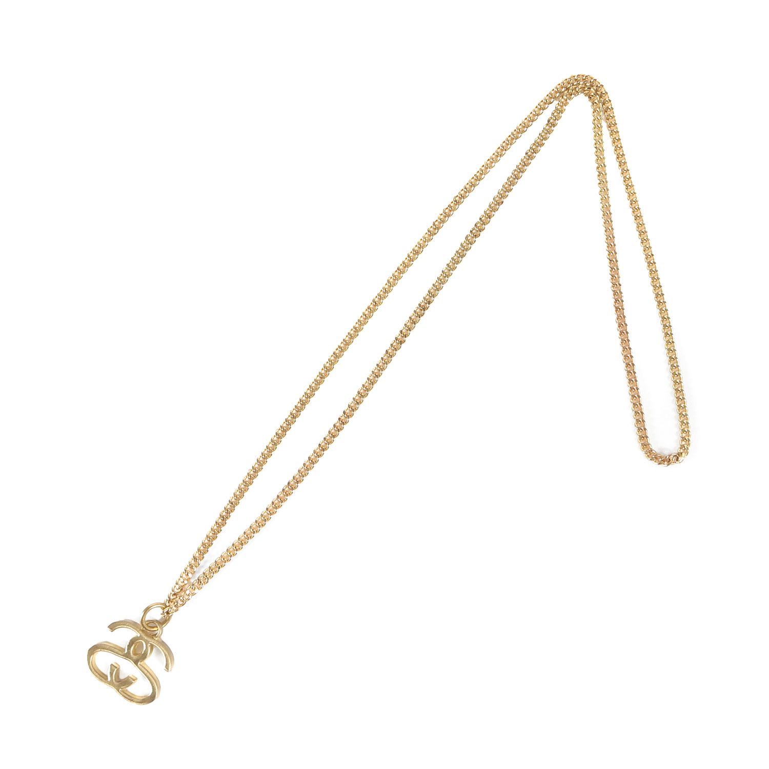 新品同様 STUSSY ステューシー SSリンクロゴトップ チェーンネックレス 