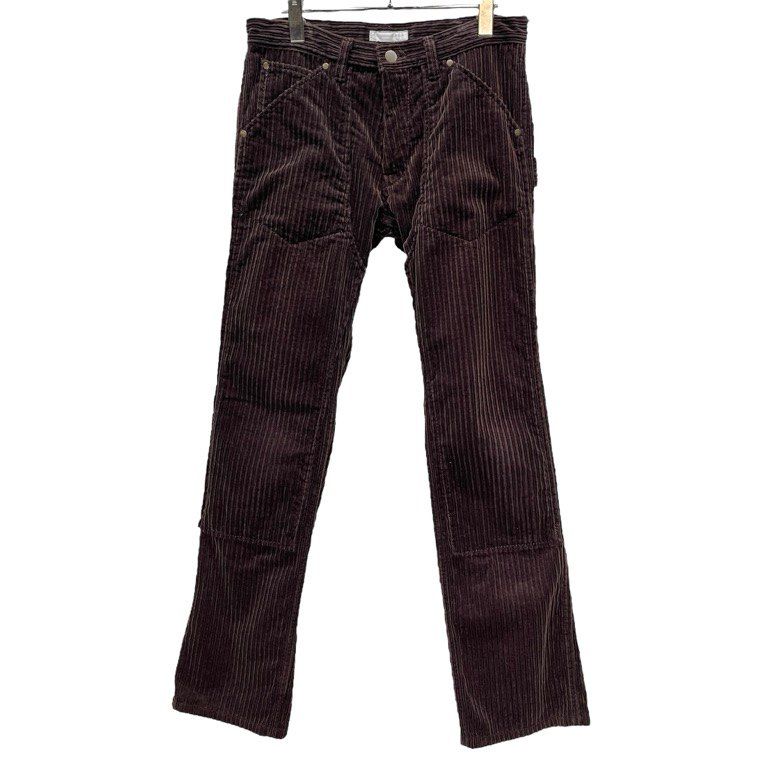 NUMBER NINE 02AW ワイドコーデュロイダブルニーパンツ 太畝 ボトムス Archive ジョージ期 NOWHERE MAN ナンバーナイン