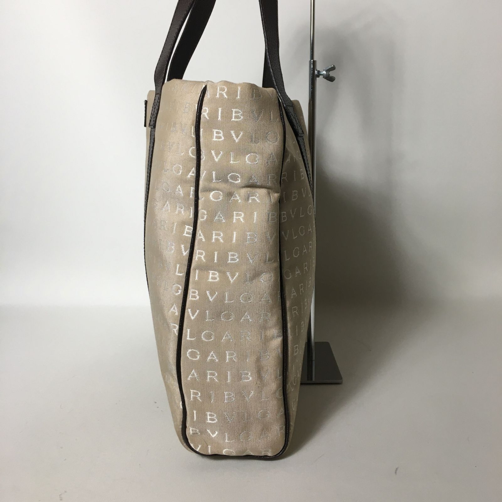 2507-173｜美品｜ブルガリ トートバッグ バイカラー ロゴ総柄 2507-173｜美品｜ブルガリ トートバッグ バイカラー ロゴ総柄