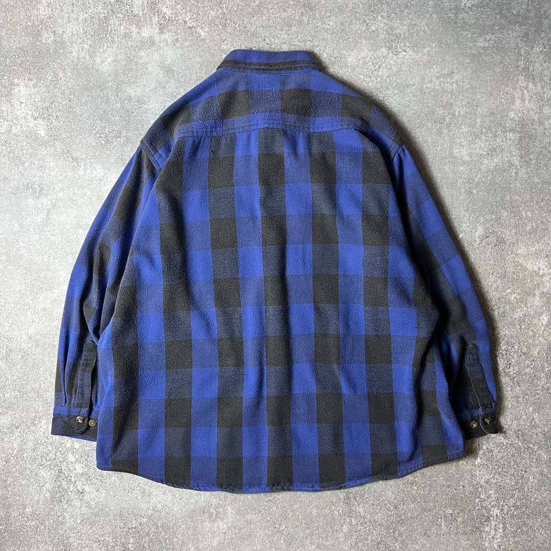 00s FIELD & STREAM オンブレチェック ネルシャツ 厚手 XXL 90s FIELD
