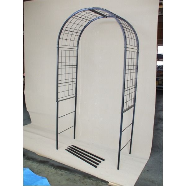 ガーデンアーチ/フラワーアーチ 〔幅100cm〕 スチールパイプ製 日本製 『クレメント』 〔庭 園芸 ガーデニング プランター用品〕 ガーデンアーチ⁄フラワーアーチ 幅100cm 金属 スチール パイプ製