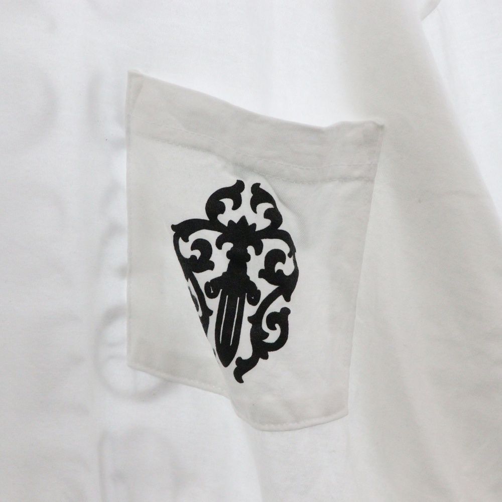クロムハーツ Tシャツ ヴァインダガー 白×黒 クロムハーツ CHROME HEARTS カットソー アメリカンフラッグ