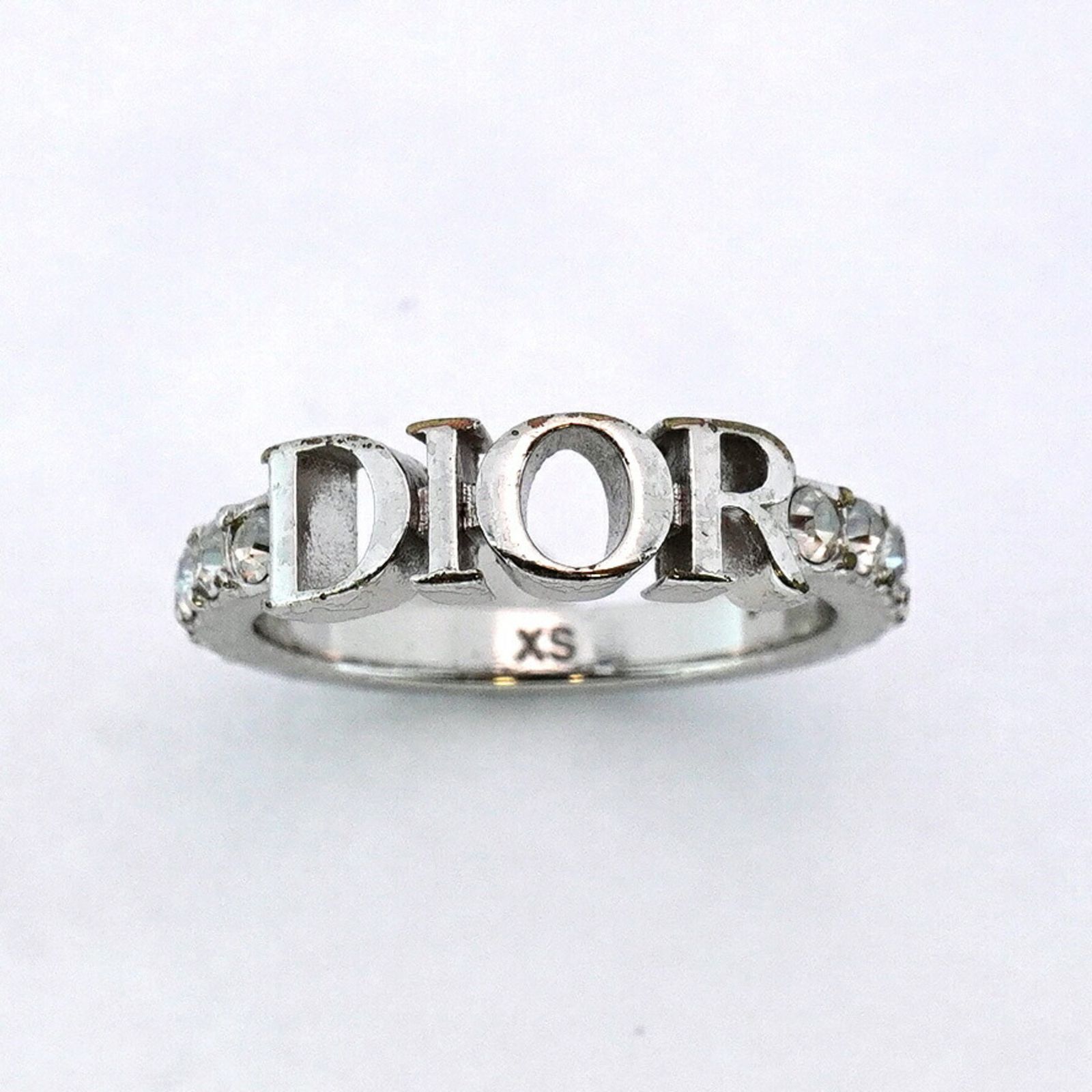 ディオール Dior 指輪 メタル ラインストーン M クリスチャンディオール リング ロゴ メタル - ラインストーン