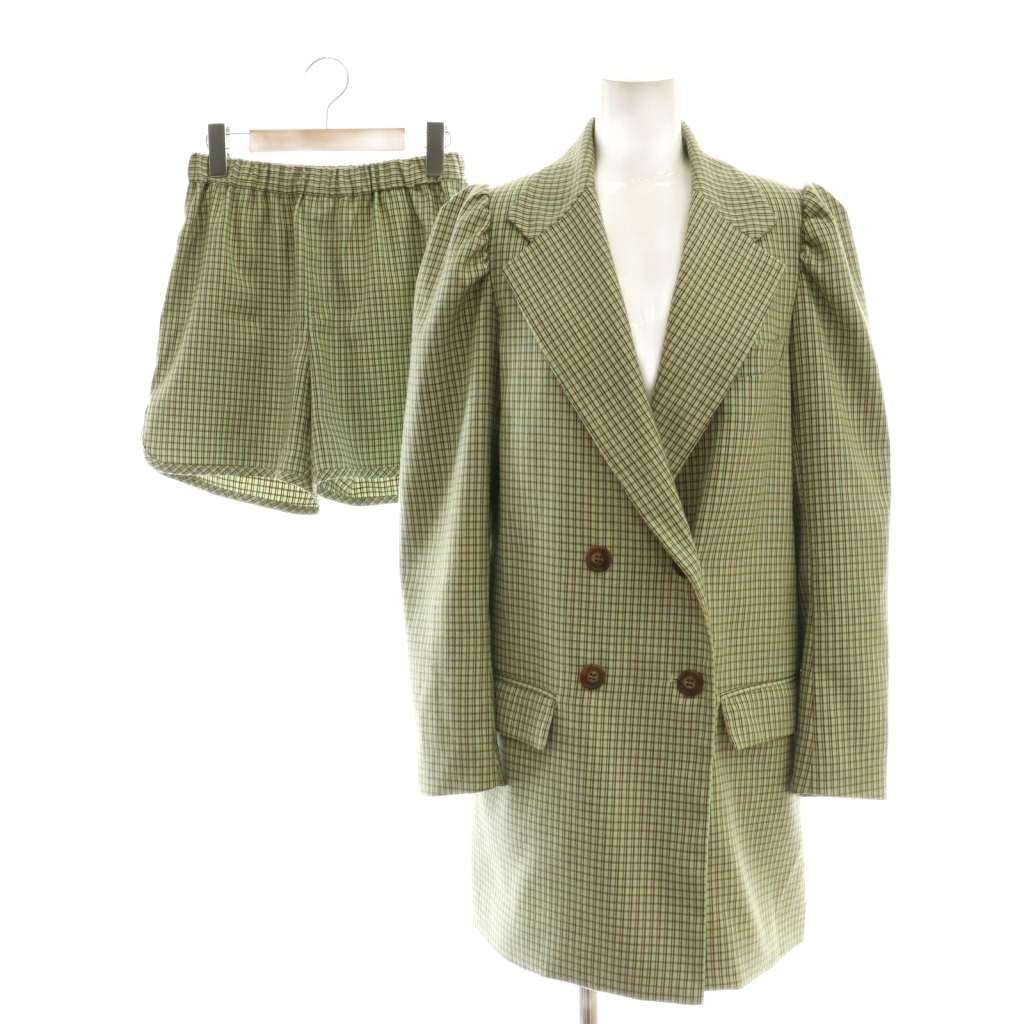 AMERI CHECK JACKET MINI DRESS M ブラウン Ameri（アメリ）の「CHECK JACKET MINI DRESS（テーラード