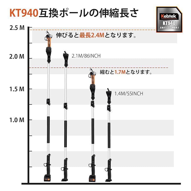 電動鋏の互換ポール 品番KT