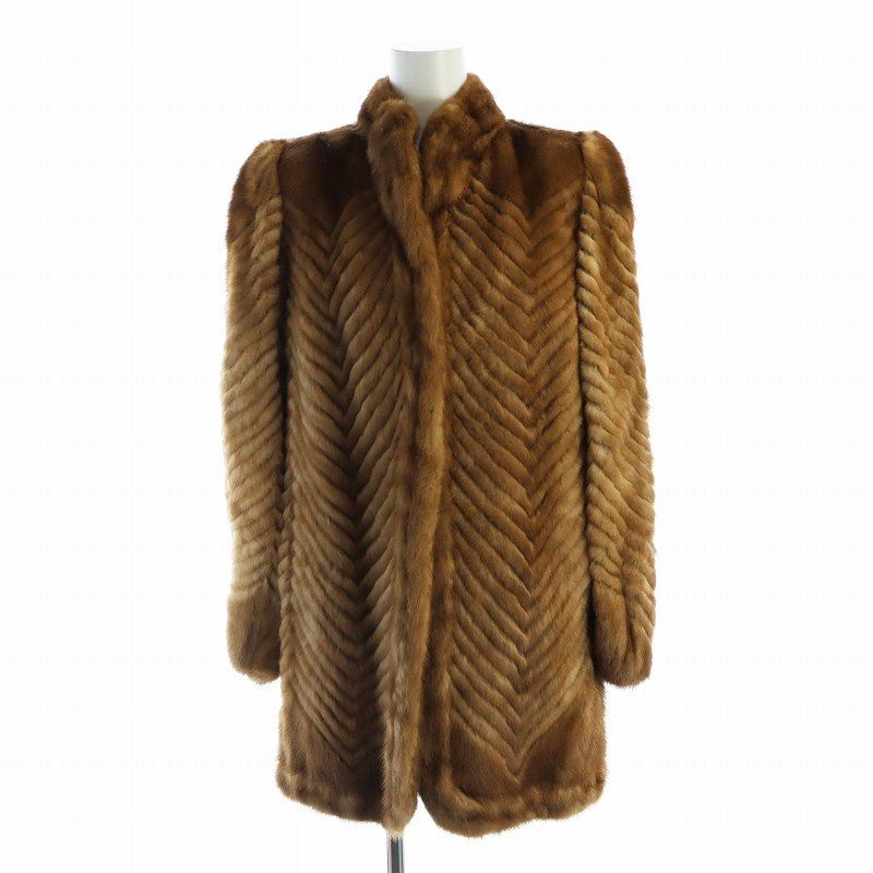 値下げ】ロティニー 毛皮コート ミンク ロティニー ROTNY シェブロン