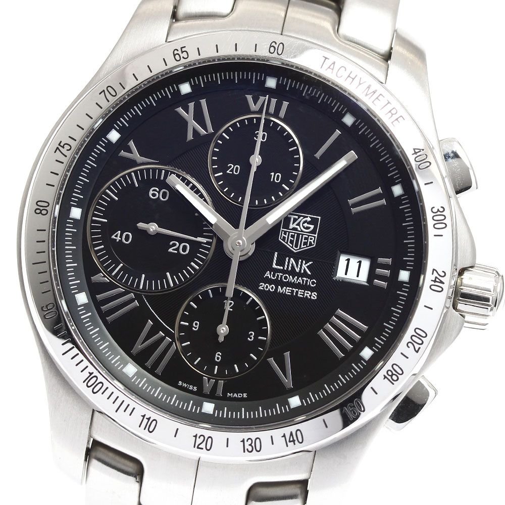 タグホイヤー TAG HEUER CJF2119 リンク デイト クロノグラフ スモールセコンド 自動巻き メンズ _911747