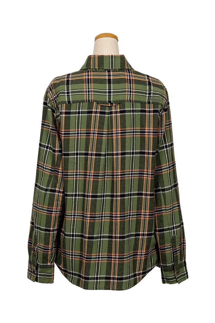 ロッソスタイルラボ ROJ-1000 グリーン レディース M L サイズ プロテクションフランネルシャツ 春夏用