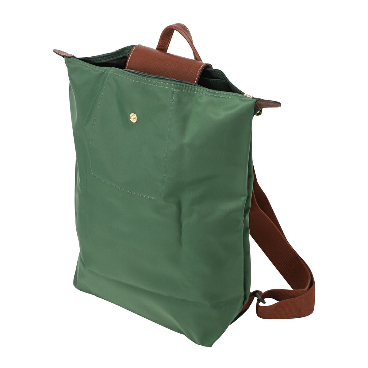Longchamp Le Pliage Backpack M British Green Recycled Nylon  display picture 1