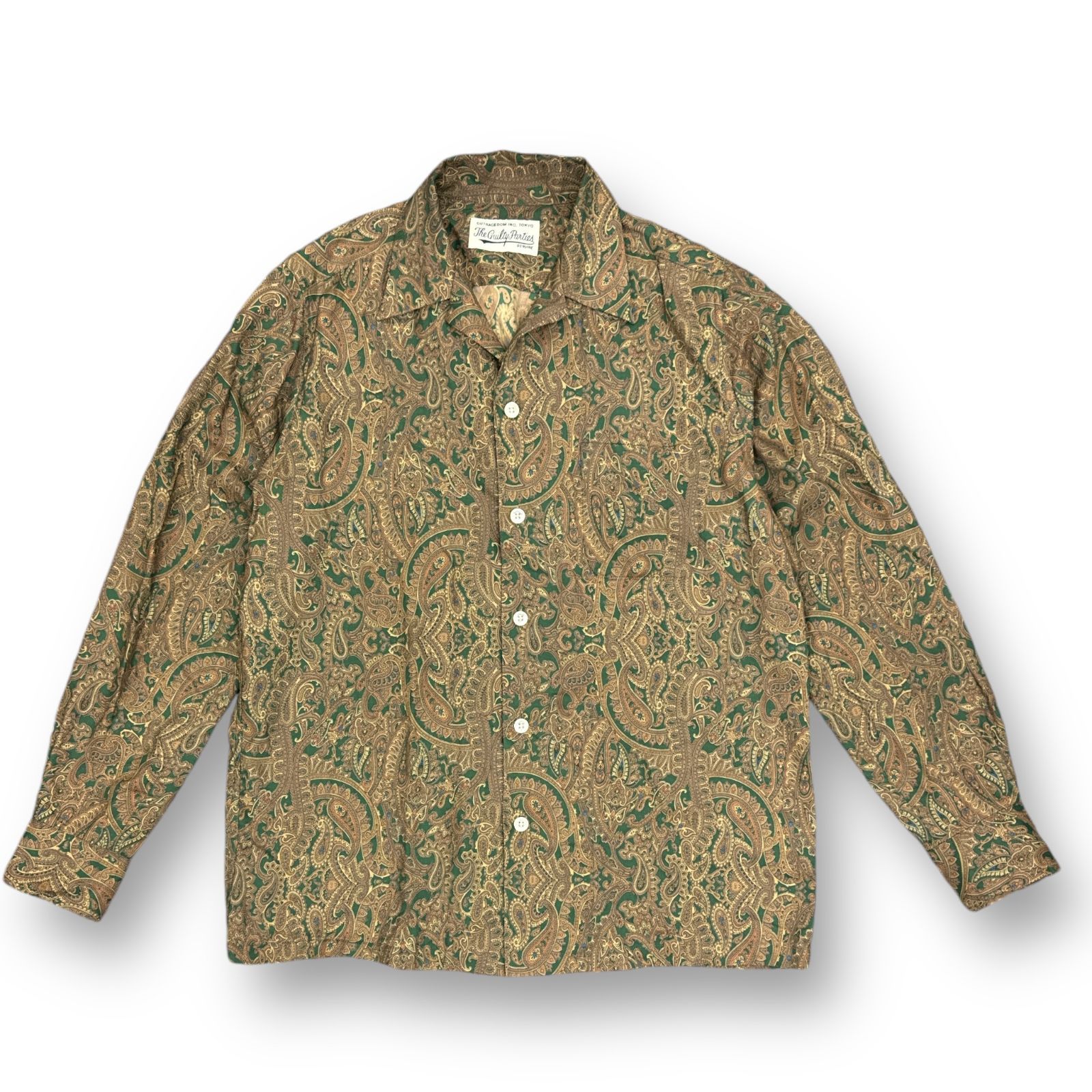WACKO MARIA 18W PAISLEY OPEN COLLAR SHIRTS ペイズリーオープンカラーシャツ 開襟 ワコマリア 18FW-WMS-OC08 ブラウン S 76062A5