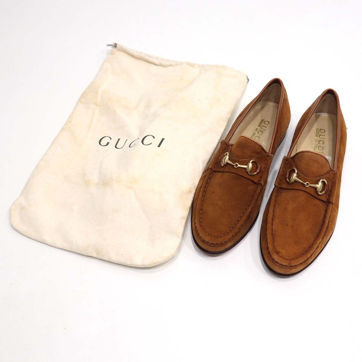 グッチ　ローファー GUCCI グッチ 革靴 ローファー メンズ7ハーフ ブラック スエード
