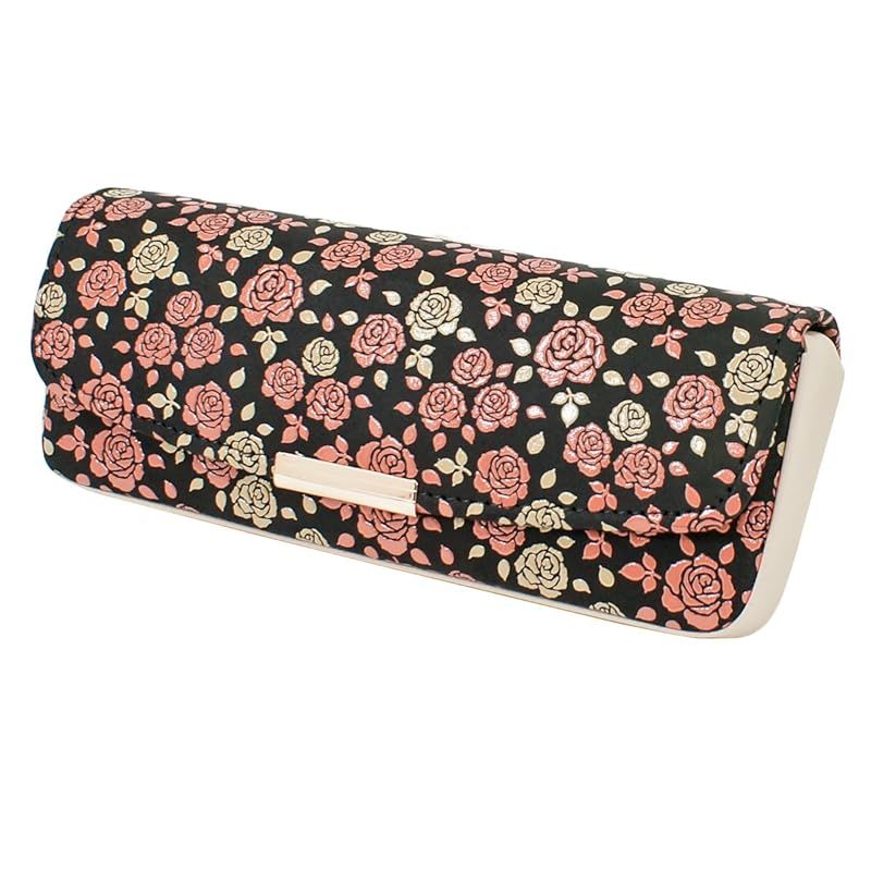 メガネ収納ケース　手帳　懐中電灯　薔薇　手描き　トールペイント メガネ収納ケース 手帳 懐中電灯 薔薇 手描き トールペイント