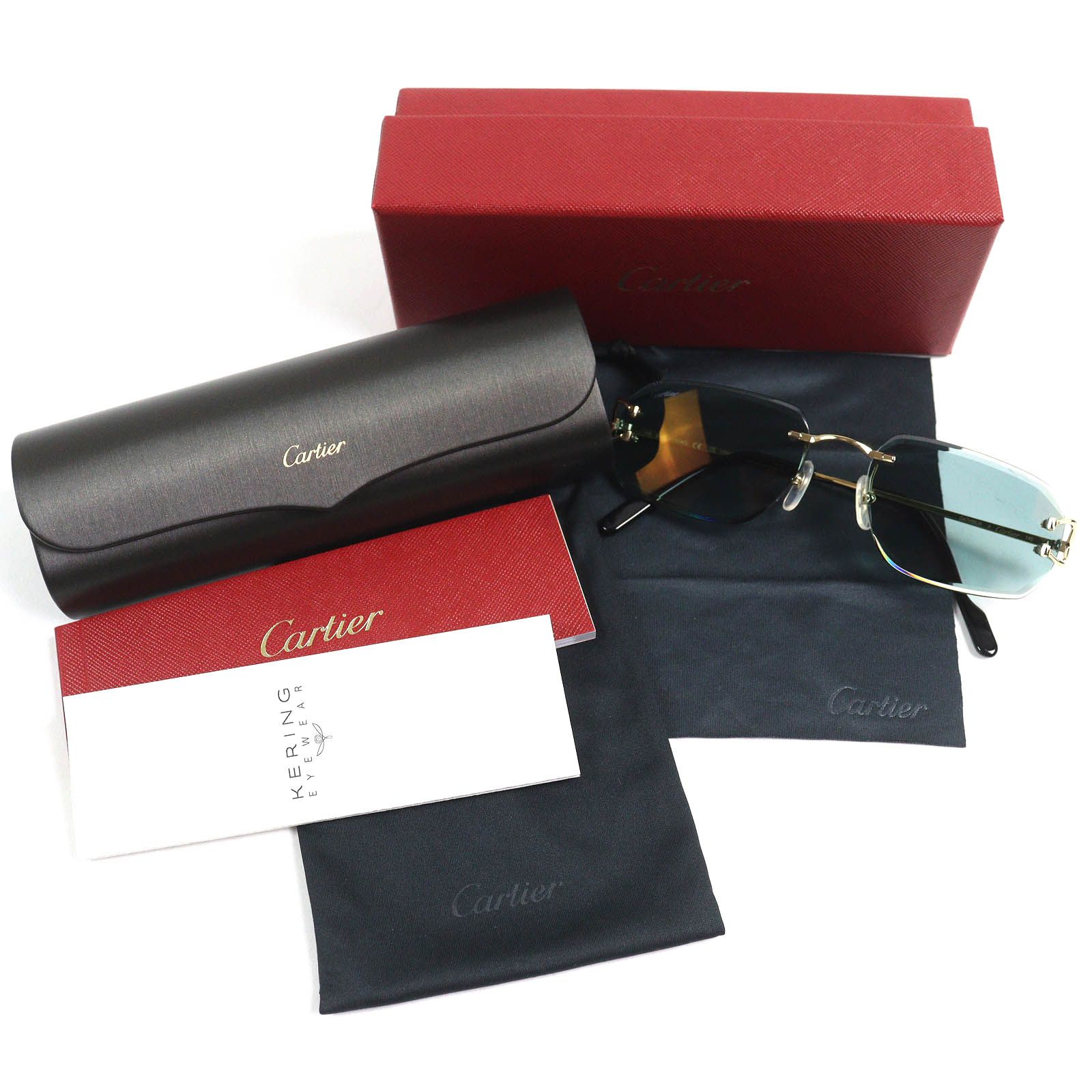 カルティエ　　サングラス Cartier CT0468S 001 Sunglasses Shiny Gold - eye-oo.com