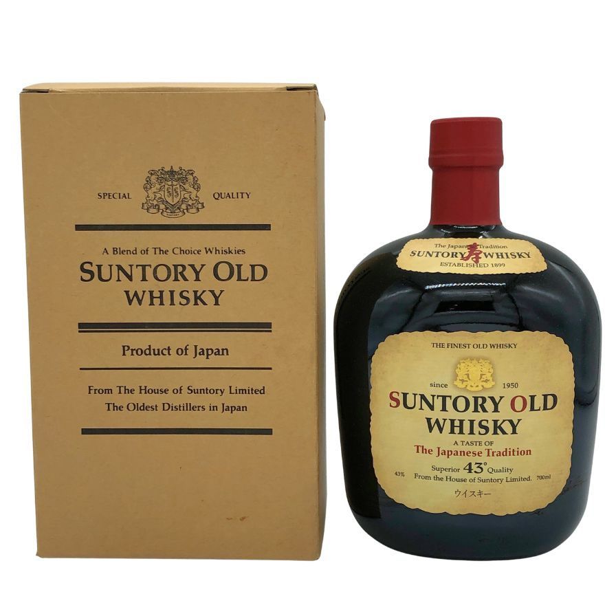 旧ボトルSUNTORY  WHISKY1990年SRタグ付き サントリー オールド ウイスキー 旧ボトル 【特級品】760ml 43