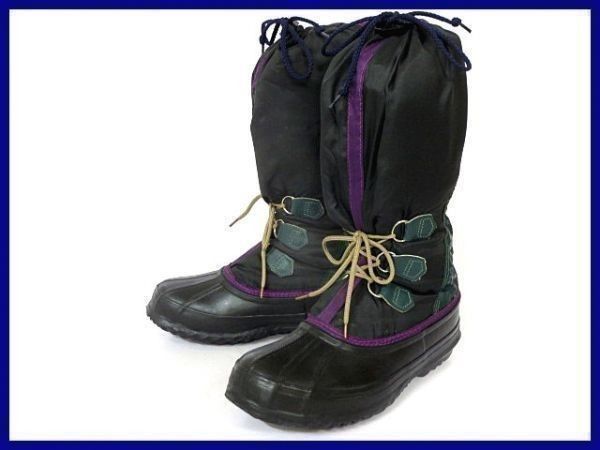 カナダ製 ビンテージ品 SORELソレル WOS7 23.5-24.5 黒 ロング丈 スノーブーツ◆3 o61