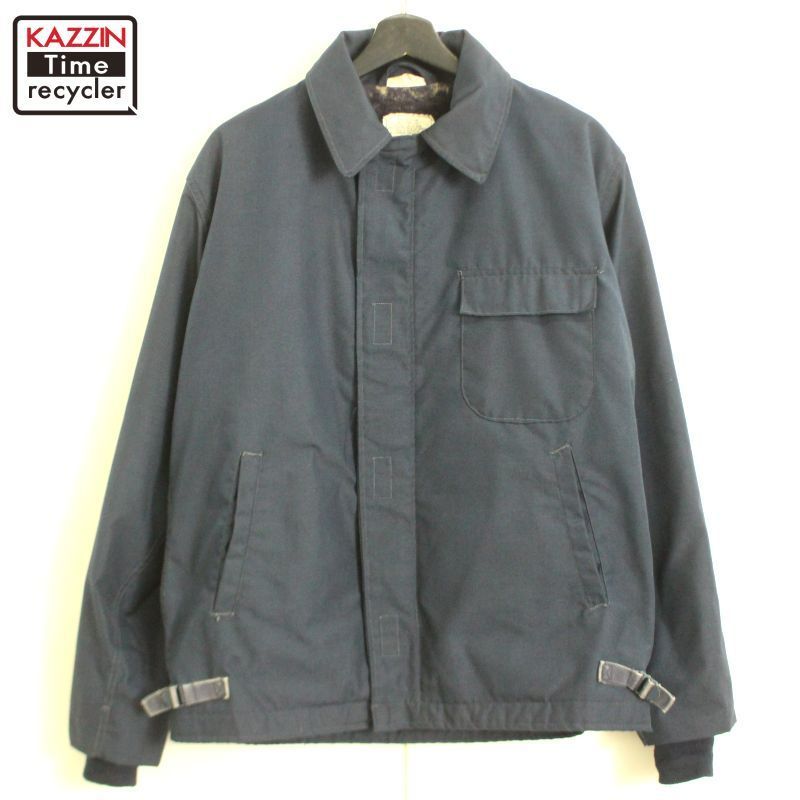 90s USA製 vintage U.S.NAVY 無地 アラミド デッキ ミリタリー