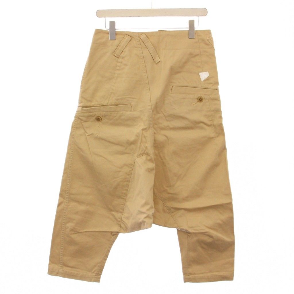 コムデギャルソン COMME des GARCONS GANRYU サルエルパンツ ジップフライ アシンメトリー 変形 S ベージュ BB