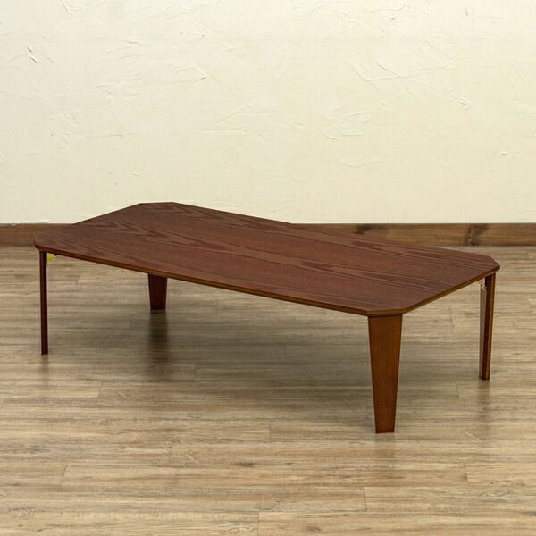 折脚テーブル 約120×60cm マーブルホワイト MWH 完成品 代引不可