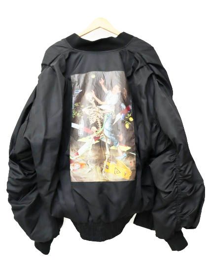 オフホワイト OFF WHITE 20AW Skeleton Oversized Bomber Jacket