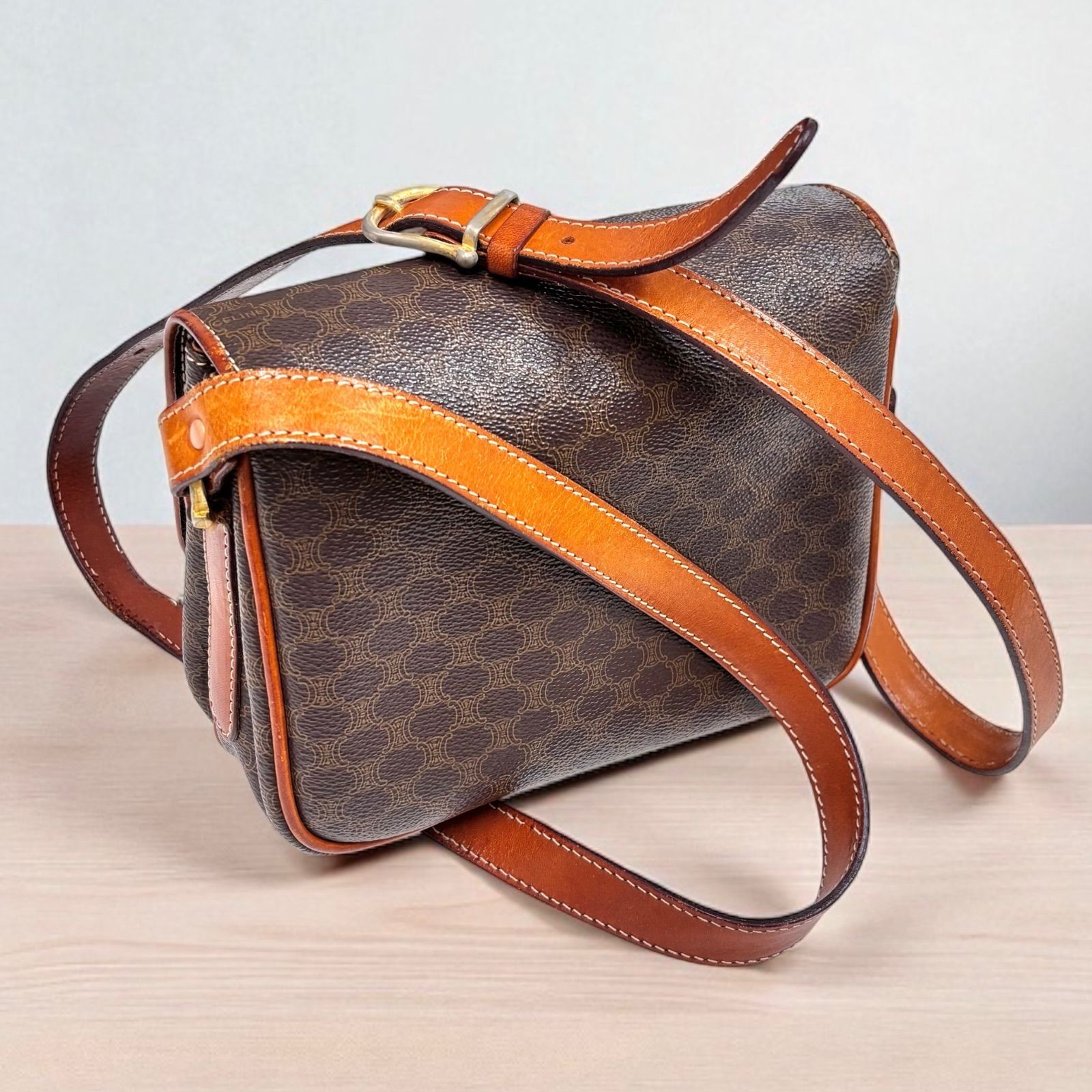 ⭐CELINE⭐美品　トリオンフ　マカダム　ショルダーバッグ　ブラウン×ベージュ 楽天市場】セリーヌ マカダム ショルダーバッグの通販