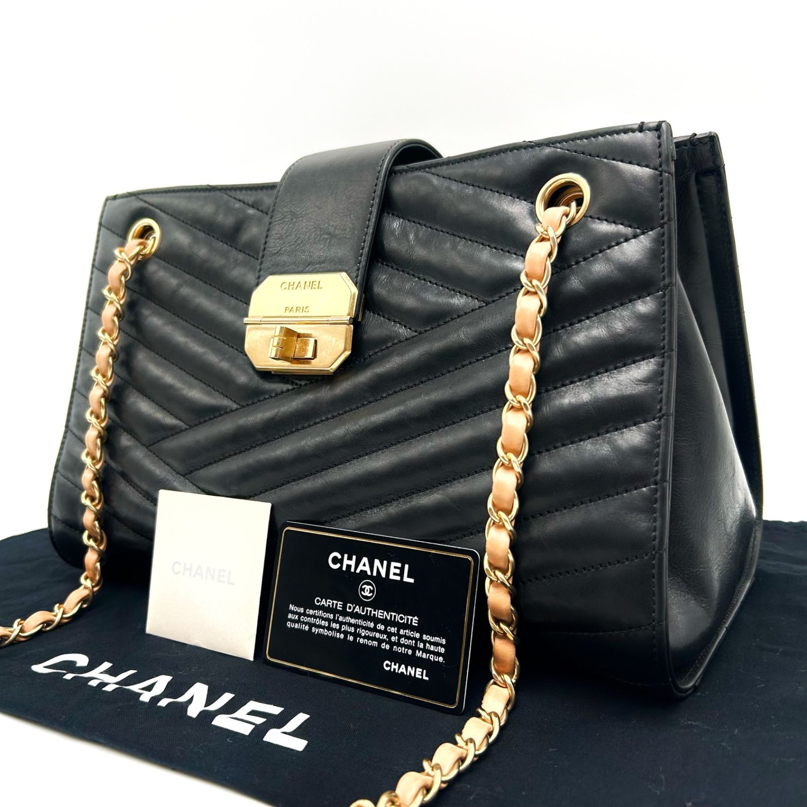 CHANEL シャネル ガブリエル アコーディオン チェーン ショルダー  