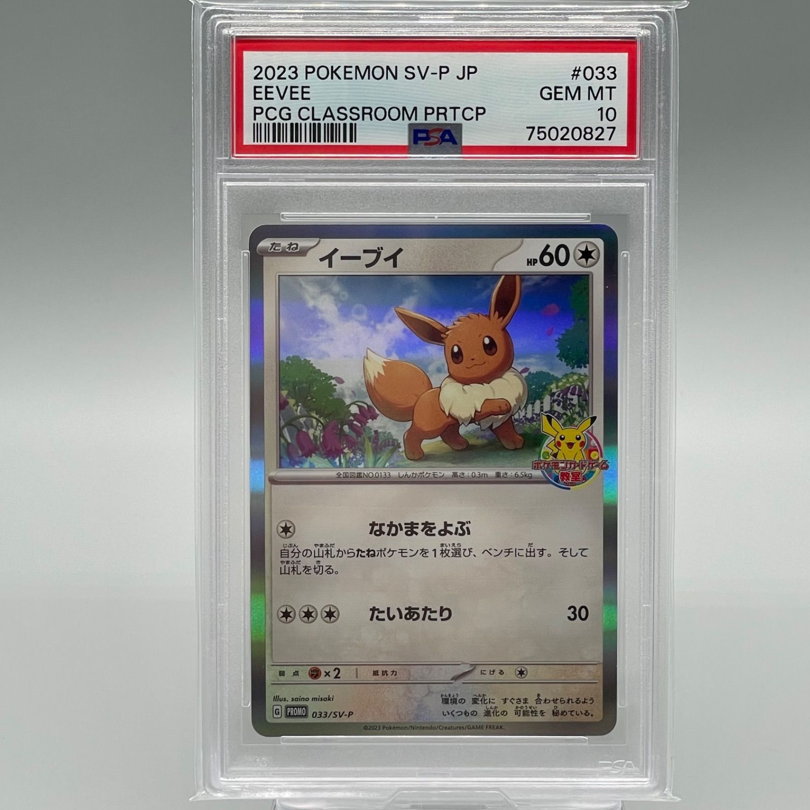 2022 新作 イーブイ ポケモンカード教室 プロモ psa10