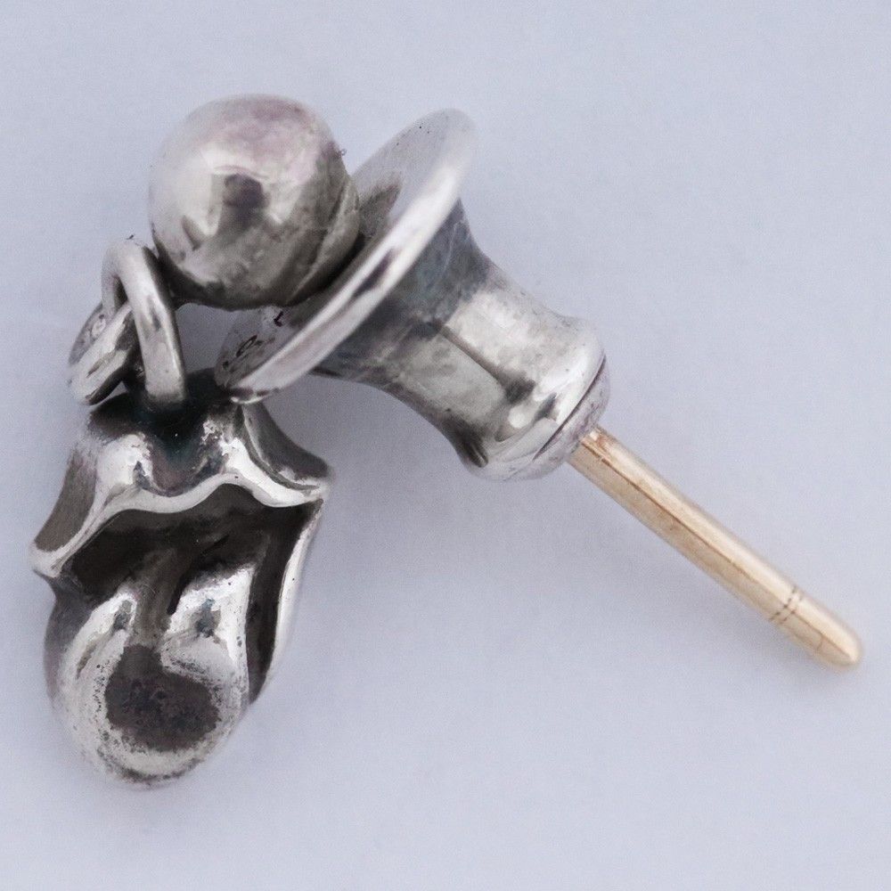 CHROME HEARTS リップ&タン ドロップ イヤリング ピアス シルバー